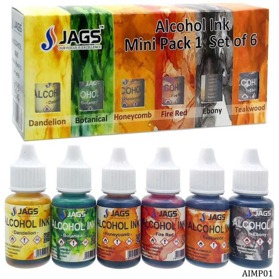 Alcohol ink Set of 6 -Pack No 1